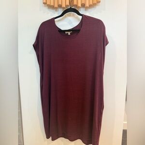 Aritzia Wilfred Rich Burgundy Tunic Dress